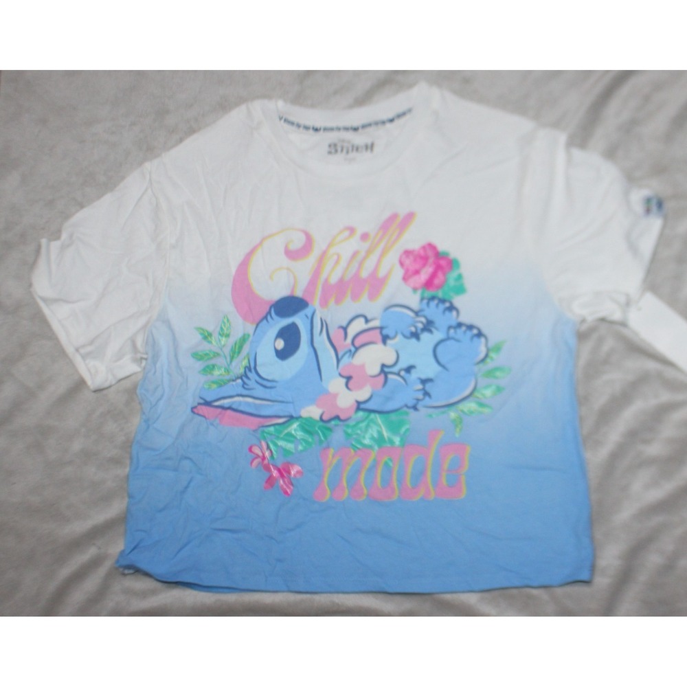 Cat & Jack Kids Disney Stitch "Ohana" Graphic T-Shirt Short Sleeves Large